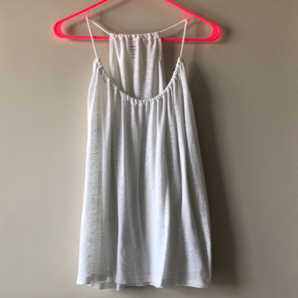 White Scoop Neck Tank